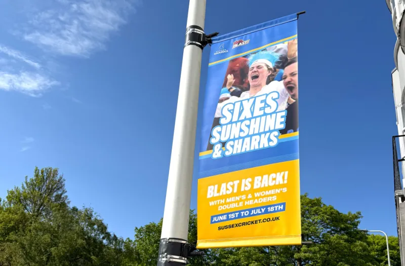 sussex cricket lamp post banner