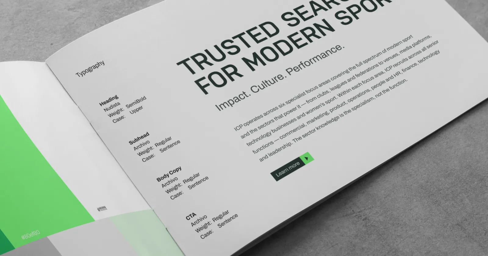 ICP | Modern Sports Search Brand Book