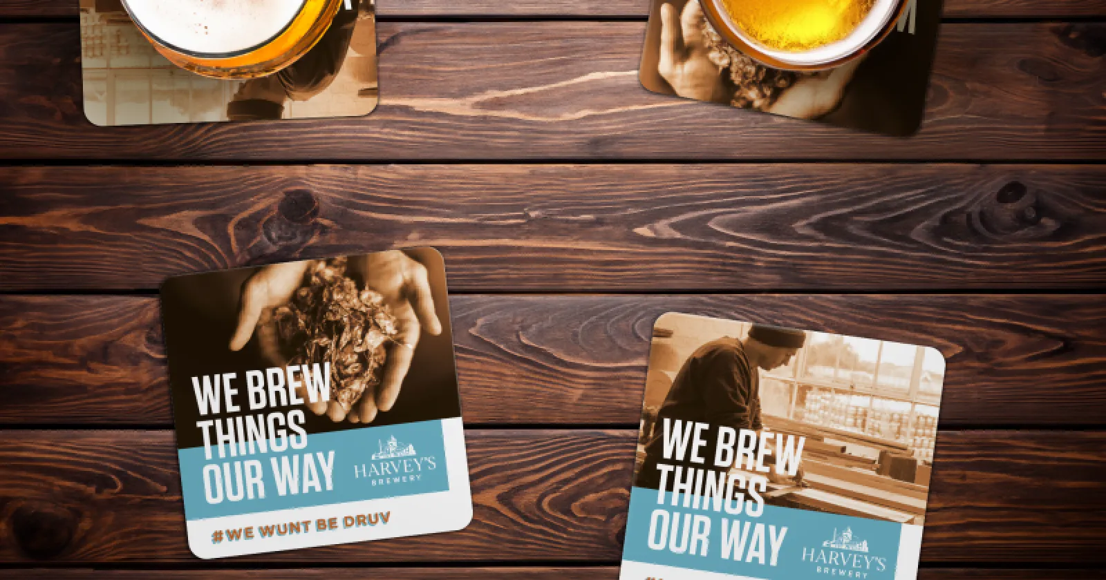 Harvey's beer mats