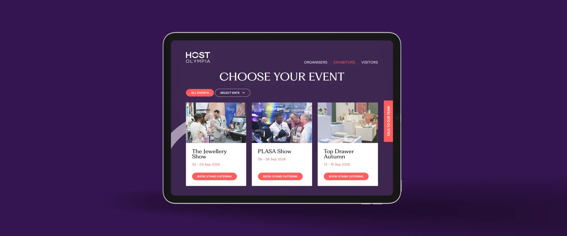 host olympia screenshot of website
